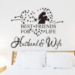 wall sticker Best friends for life husband and wife art quote wedding ...