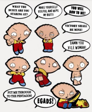 ... Stewie contesta: 