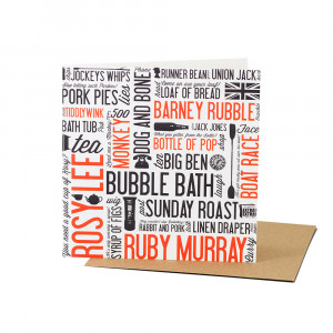 ... CARDS & WRAP / Greetings Cards / Cockney Rhyming Slang Greeting Card