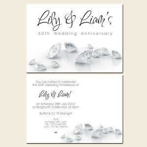 Happy 60th Wedding Anniversary Quotes Cards Decorations Invitations