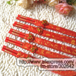 FREE SHIPPING Wedding Chopsticks Chinese Bamboo Gift Household Dragon ...