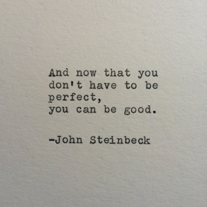 John Steinbeck East of Eden Quote Made on Typewriter