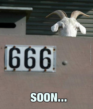 funny pictures 666 evil goat