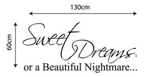 SWEET DREAMS OR A BEAUTIFUL NIGHTMARE BEYONCE WALL STICKER BEDROOM ...