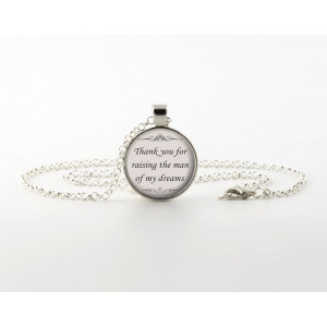 Necklaces / Pendants > Mother of Groom Wedding Quote Pendant