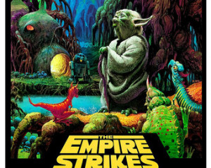Back - Yoda - Lu ke Skywalker - Darth Vader 13x19 Classic Sci Fi Movie ...
