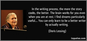 In the writing process, the more the story cooks, the better. The ...