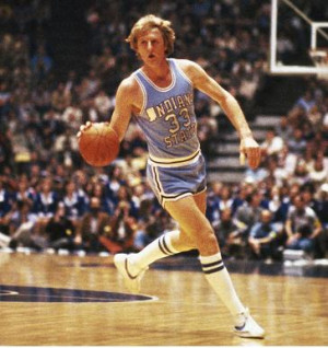 Larry Bird as an Indiana State Sycamore