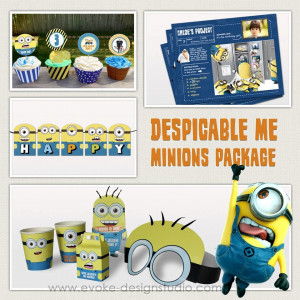 Despicable Me Minions Party Supplies Package