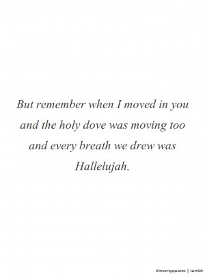 Leonard Cohen, Jeff Buckley, Hallelujah.LISTEN TO AUDIO.