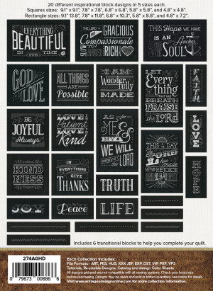 Home Mix and Match Quilting Inspirational Blackboard Quilt