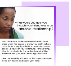 Teen Abusive Relationships An abusive relationship?