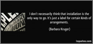 don't necessarily think that installation is the only way to go. It ...