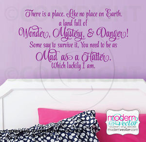 Alice-in-Wonderland-Quote-Vinyl-Wall-Decal-MAD-HATTER-Wonder-Mystery ...