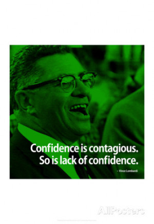 Vince Lombardi Confidence iNspire 2 Quote Poster Poster