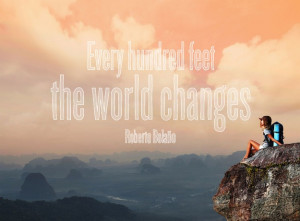 Every hundred feet the world changes