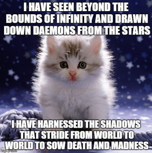The adorably named H.P. Lovecat blog combines quotes from Lovecraft ...