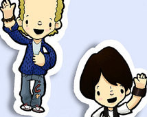 BILL AND TED Cute hand cut magnets. bill ted death rufus bogus ...