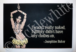 josephine baker naked quote pop art stretched by micklewhite $ 45 00