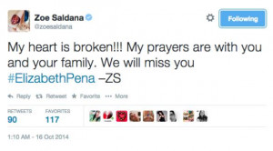 elizabeth pena dead at 55 eva longoria zoe saldana and more pay