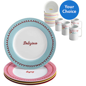 & Quotes Dessert Plate Set with Your Choice of Matching Ice Cream ...