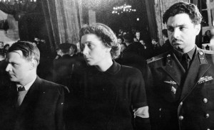 ... center - Svetlana Alliluyeva at the funeral of Joseph Stalin in 1953