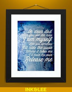 ... .00, via Etsy. Quote is from one of my favorite Pearl Jam songs. More