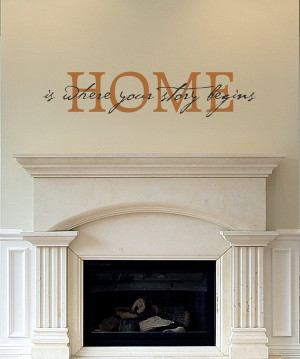 Copper & Black 'Home' Wall Quote