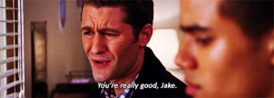 will schuester jake puckerman his little puppy face WHY