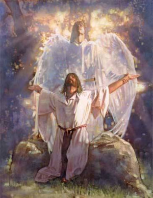 Jesus And Angel In The Glory Picture