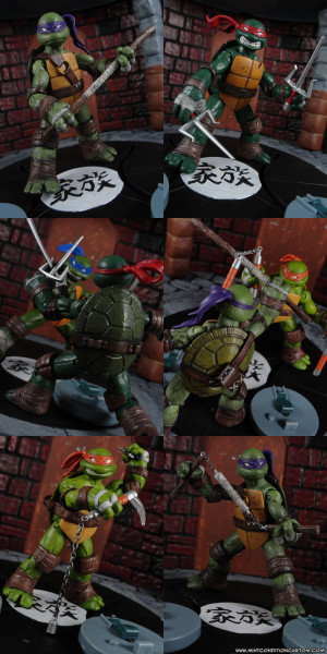 ... Repainted Nickelodeon Teenage Mutant Ninja Turtles Action Figure Set