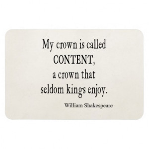 Crown Content Seldom Kings Enjoy Shakespeare Quote Vinyl Magnet
