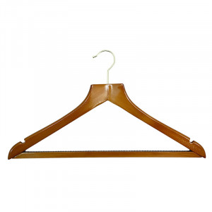 Luxury Light Wood Gold Hook Coat Hangers