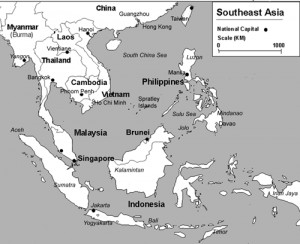 Southeast Asia Map with Labels
