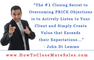 Price Objections (Quote from the Closing and Marketing University