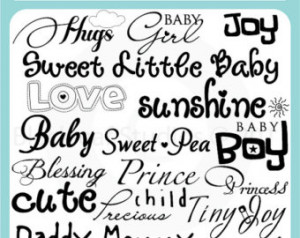 Popular items for baby words art