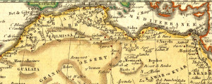 Barbary Coast of North Africa 1806. Map left is Morocco at Gibraltar ...