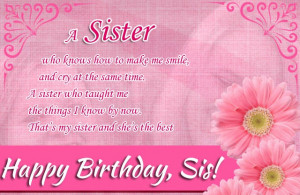 Happy Birthday quotes for Sister