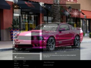 Pink Mustang - Watching U MySpace Layout Preview