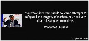 welcome attempts to safeguard the integrity of markets. You need very ...