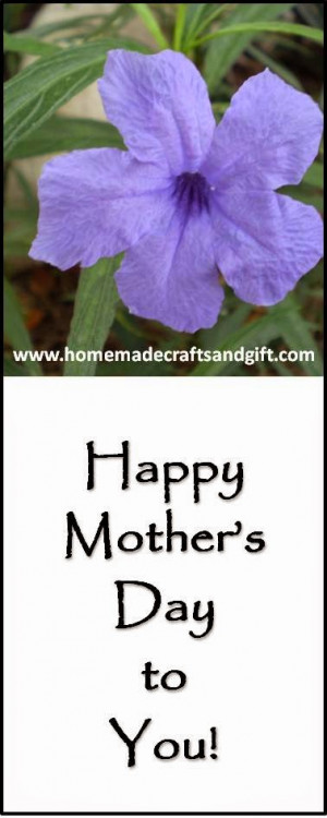 Free Homemade Mothers Day Bookmark template