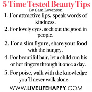 Time tested beauty tips. For attractive lips, speak words of kindness ...