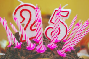 Rich put 25 birthday candles on my cake, including the numbered ones ...
