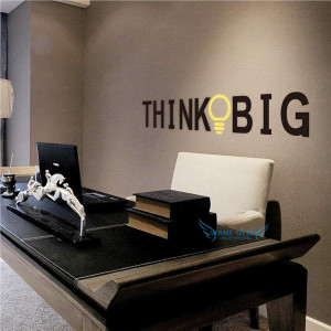 THINK BIG Vinyl Wall Stickers Quotes Removable Decorative Decals