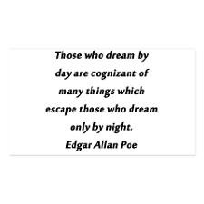 Poe On Daydreaming Business Cards for