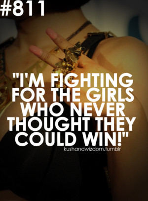 Nicki Minaj quotes in her song “I’m The Best”-I too am fighting ...