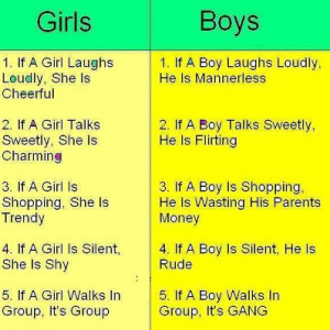 Girls VS Boys Funny Image