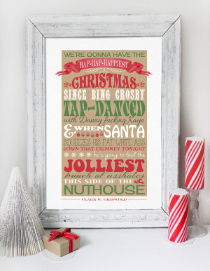 Christmas Vacation Quote - PRINTABLE FILE - Clark Griswold Quote - Red ...