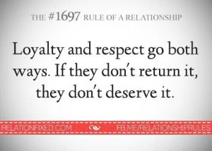 Loyalty and respect