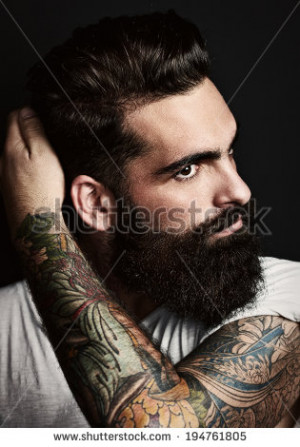 Men With Beards And Tattoos Quotes Bearded man with tattoos